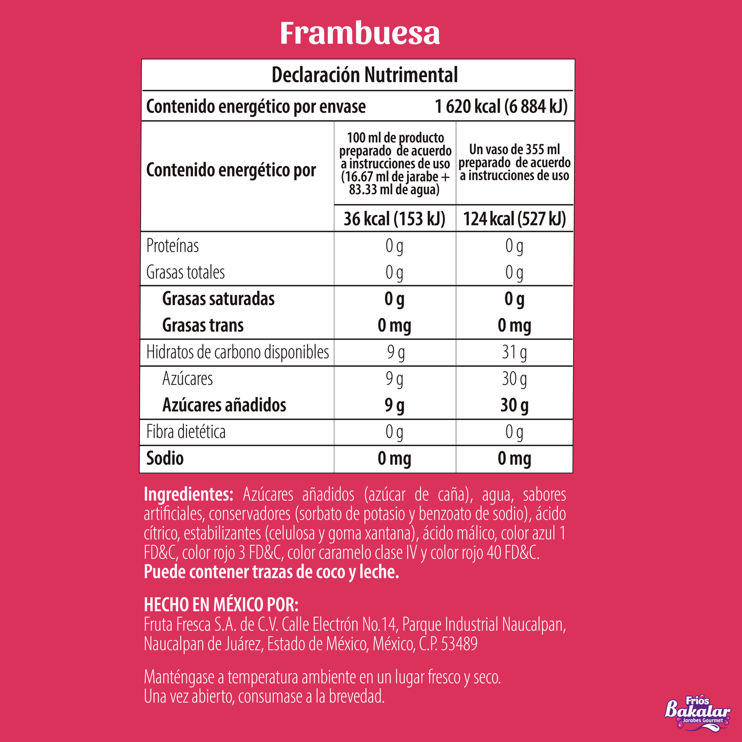 Frambuesa 750 ml