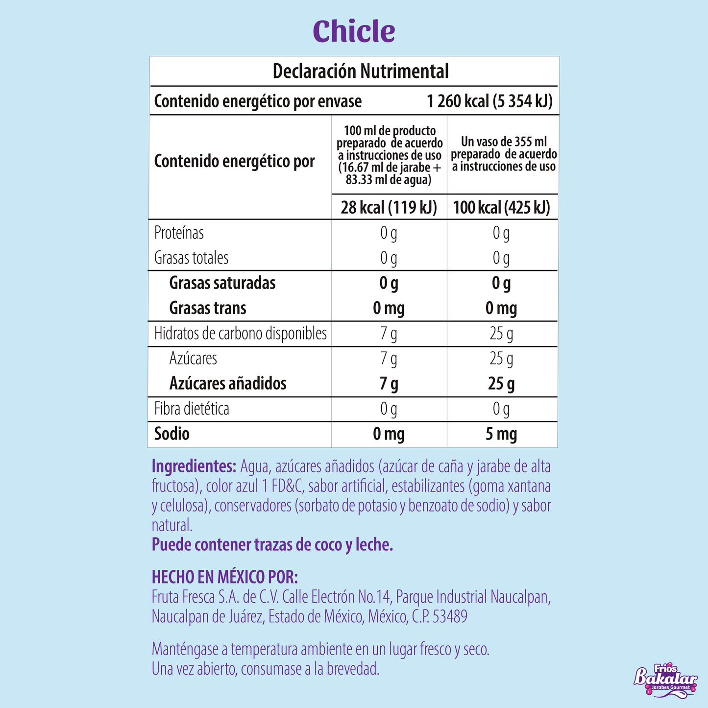Chicle 750 ml
