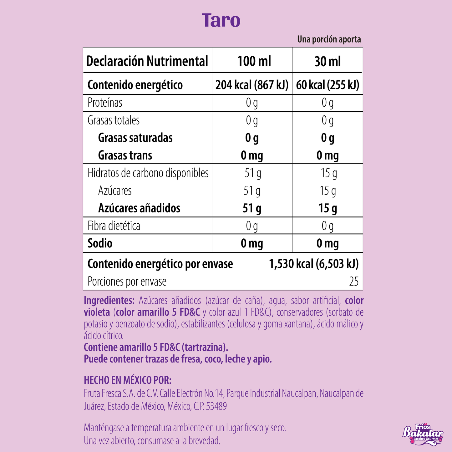 Taro 750 ml