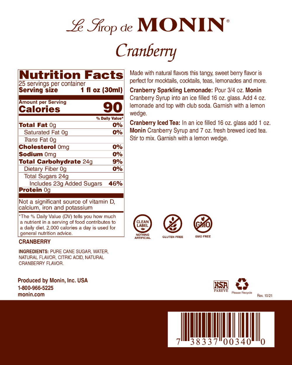 Saborizante de Arándano 750 ml