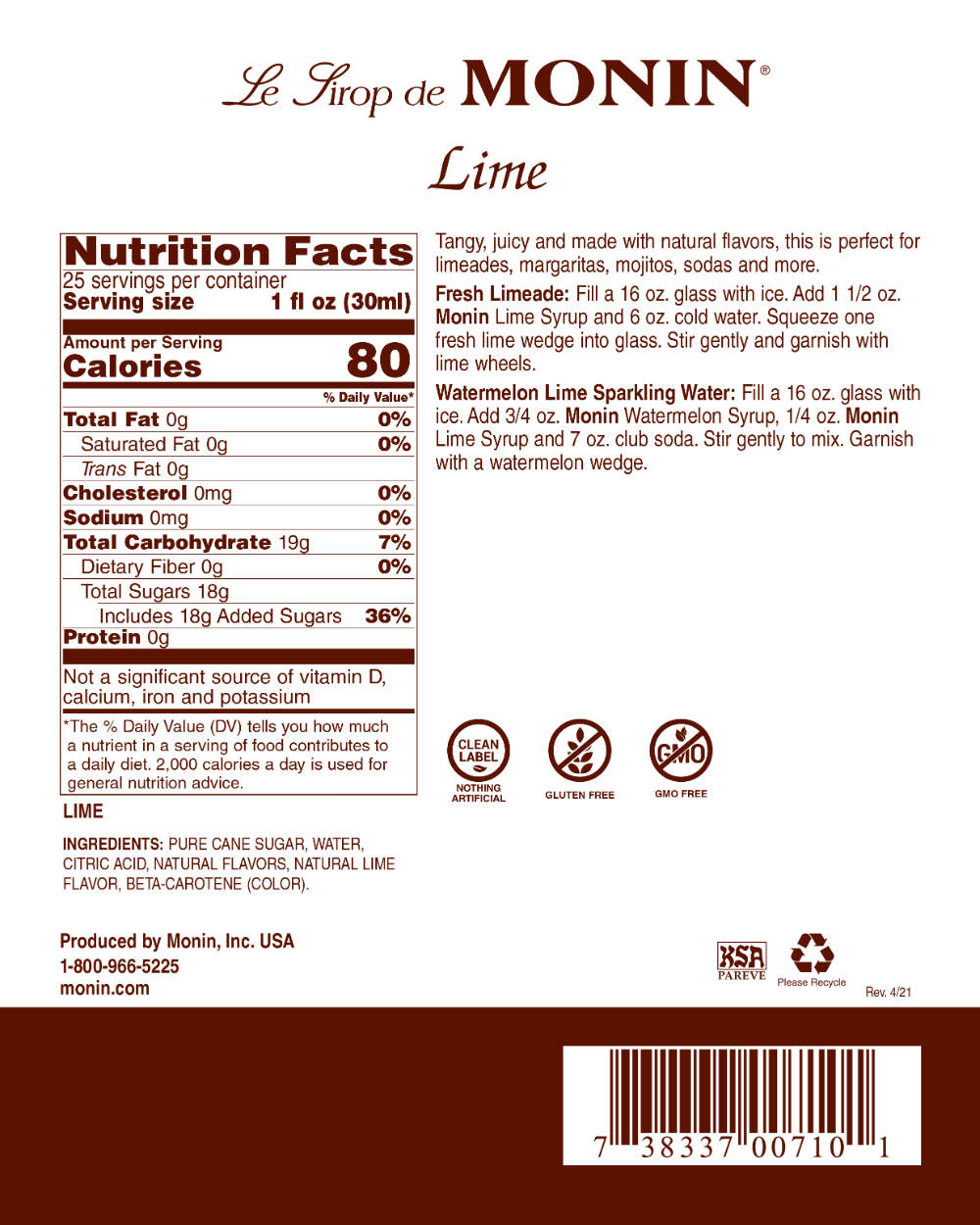 Saborizante de Limón 750 ml