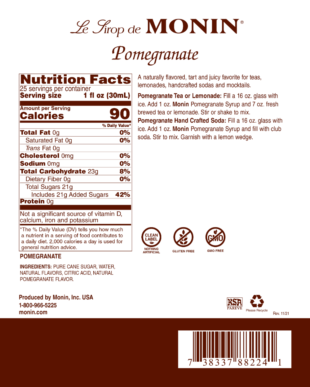 Saborizante de Granada 750 ml