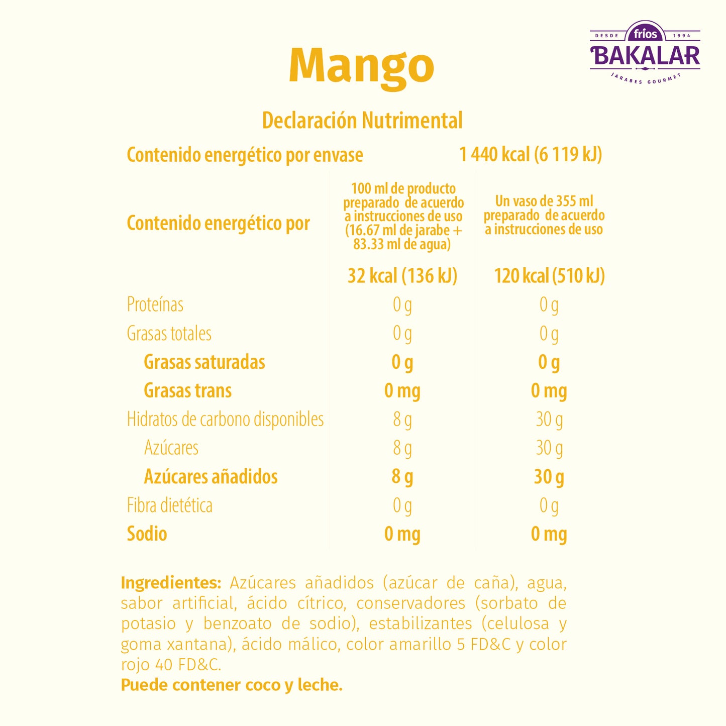 Concentrado de Mango 750 ml