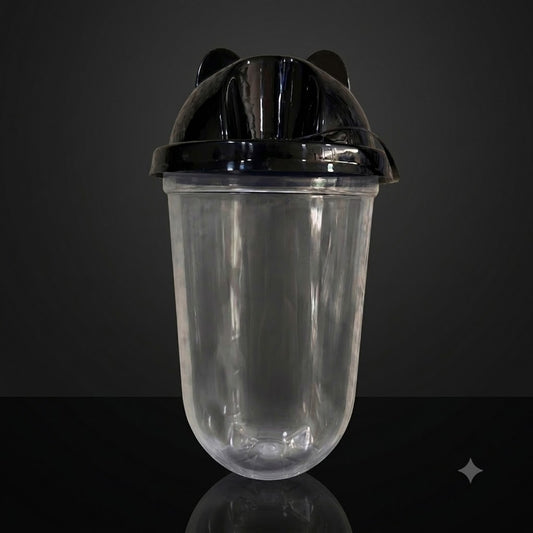 Vaso Plástico 500 ml Tapa de Gato Negra 50 pzs