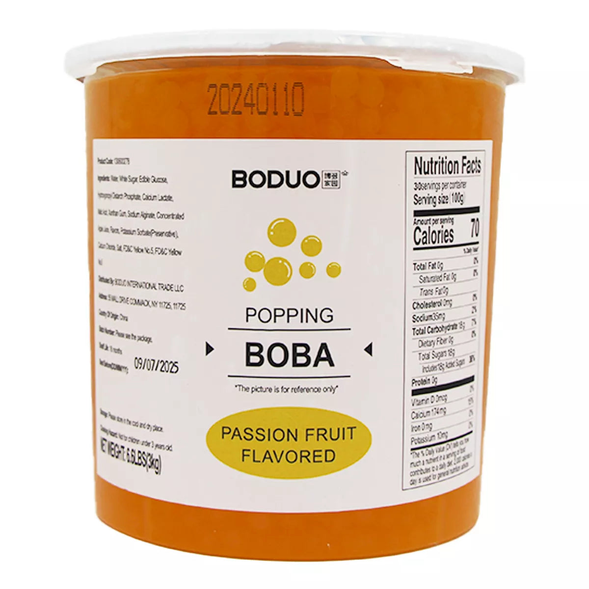 Popping Boba Perlas Explosivas Boduo Maracuya 3kgs