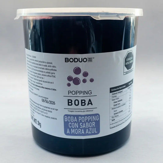 Popping Boba Perlas Explosivas Boduo Mora Azul 3kgs