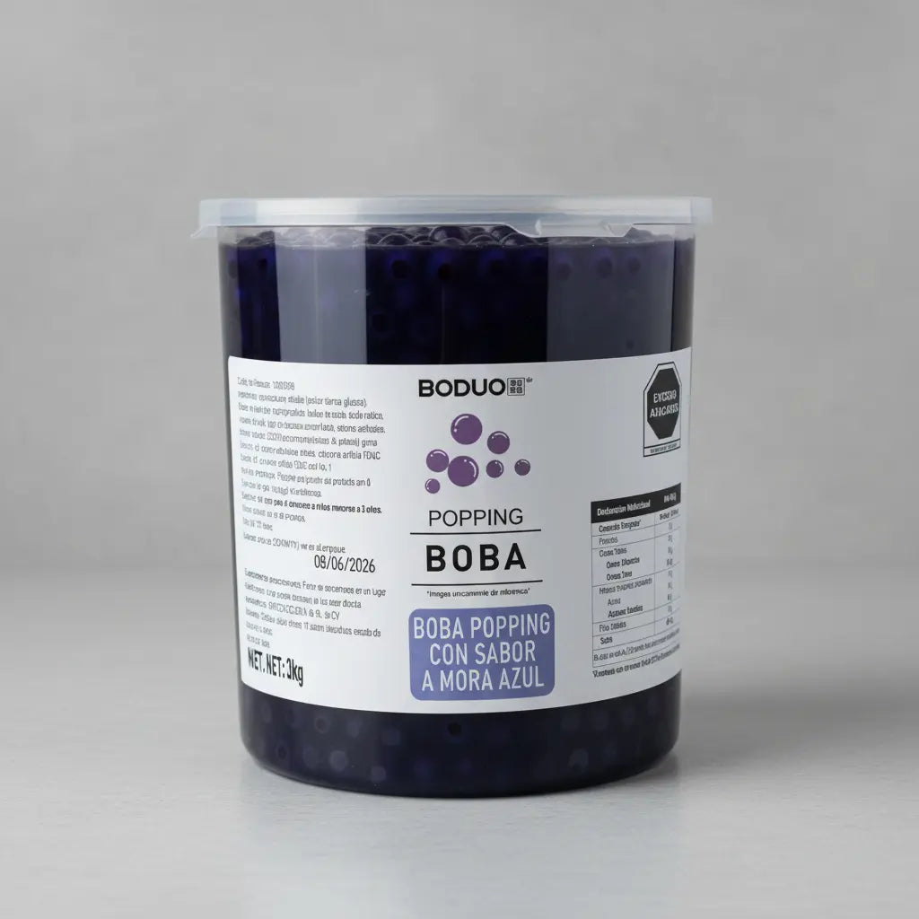 Popping Boba Perlas Explosivas Boduo Mora Azul 3kgs