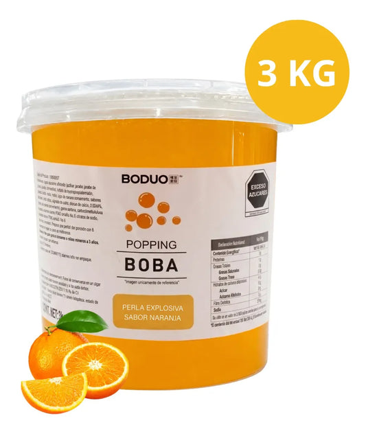 Popping Boba Perlas Explosivas Boduo Naranja 3kgs